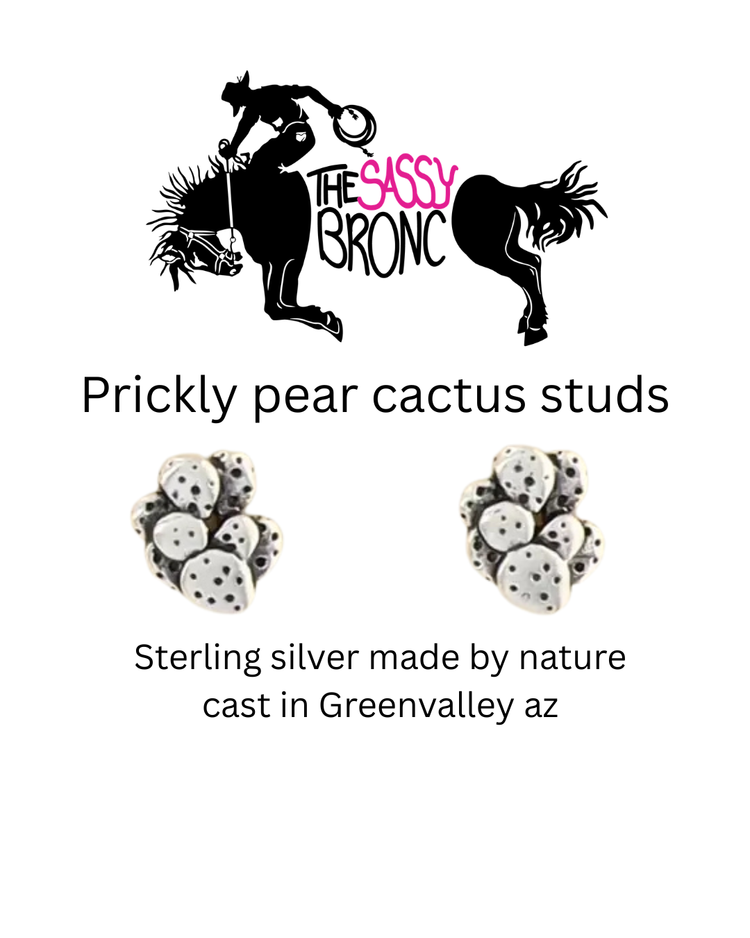Prickly pear cactus studs
