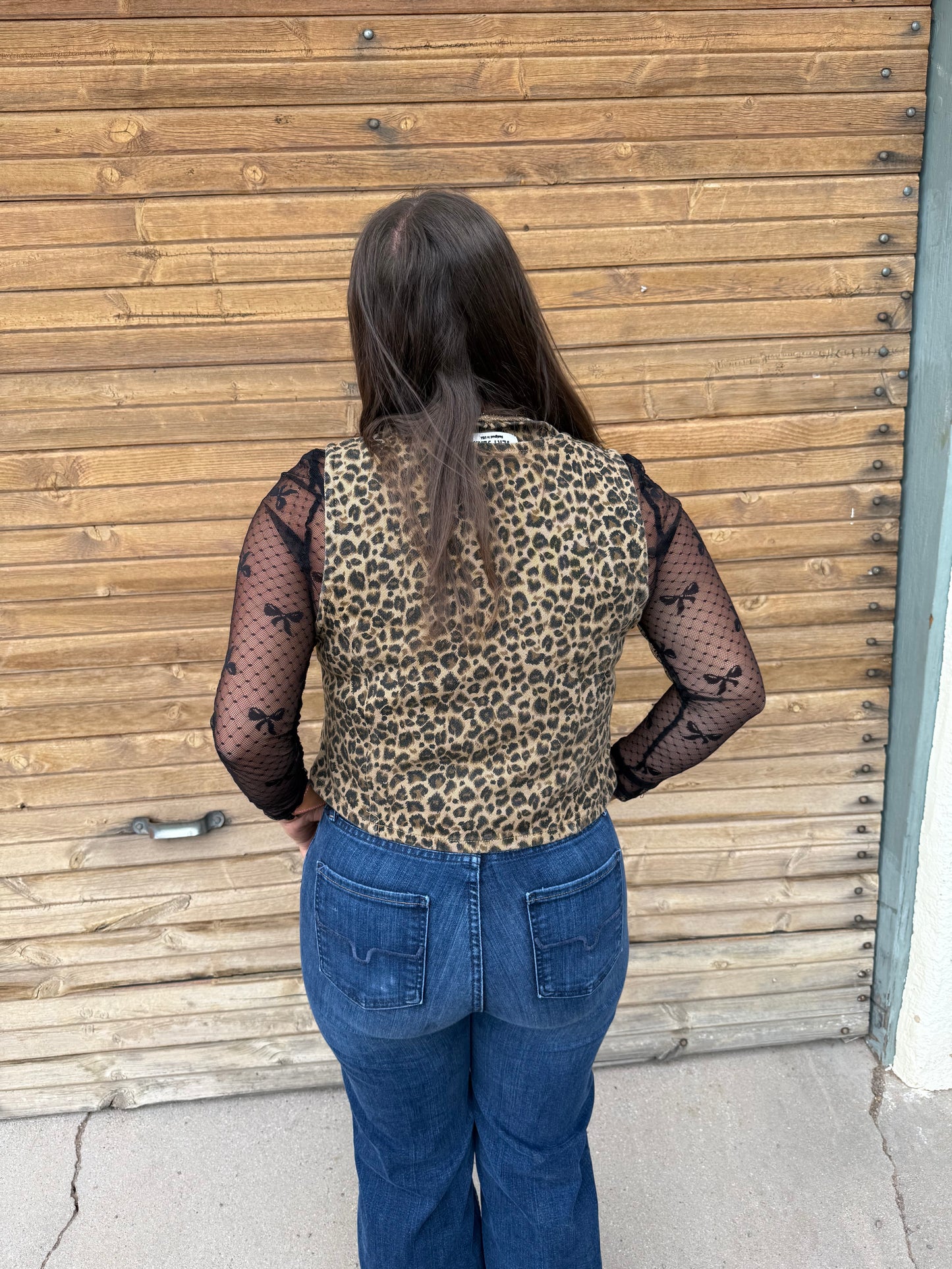 Cheetah print vest ￼