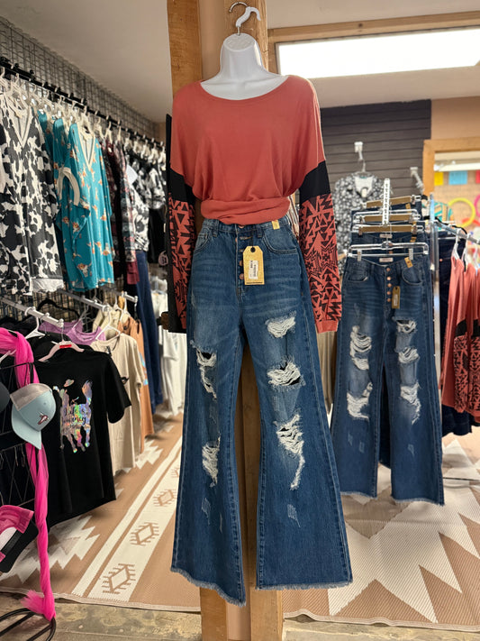 90s rigid ripped Jean